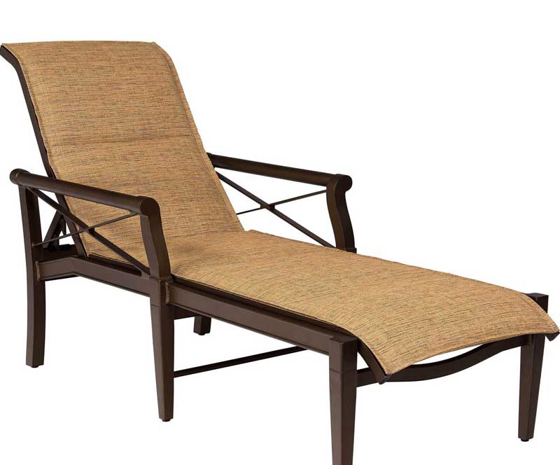 Andover Padded Sling Aluminum Chaise Lounge by Woodard